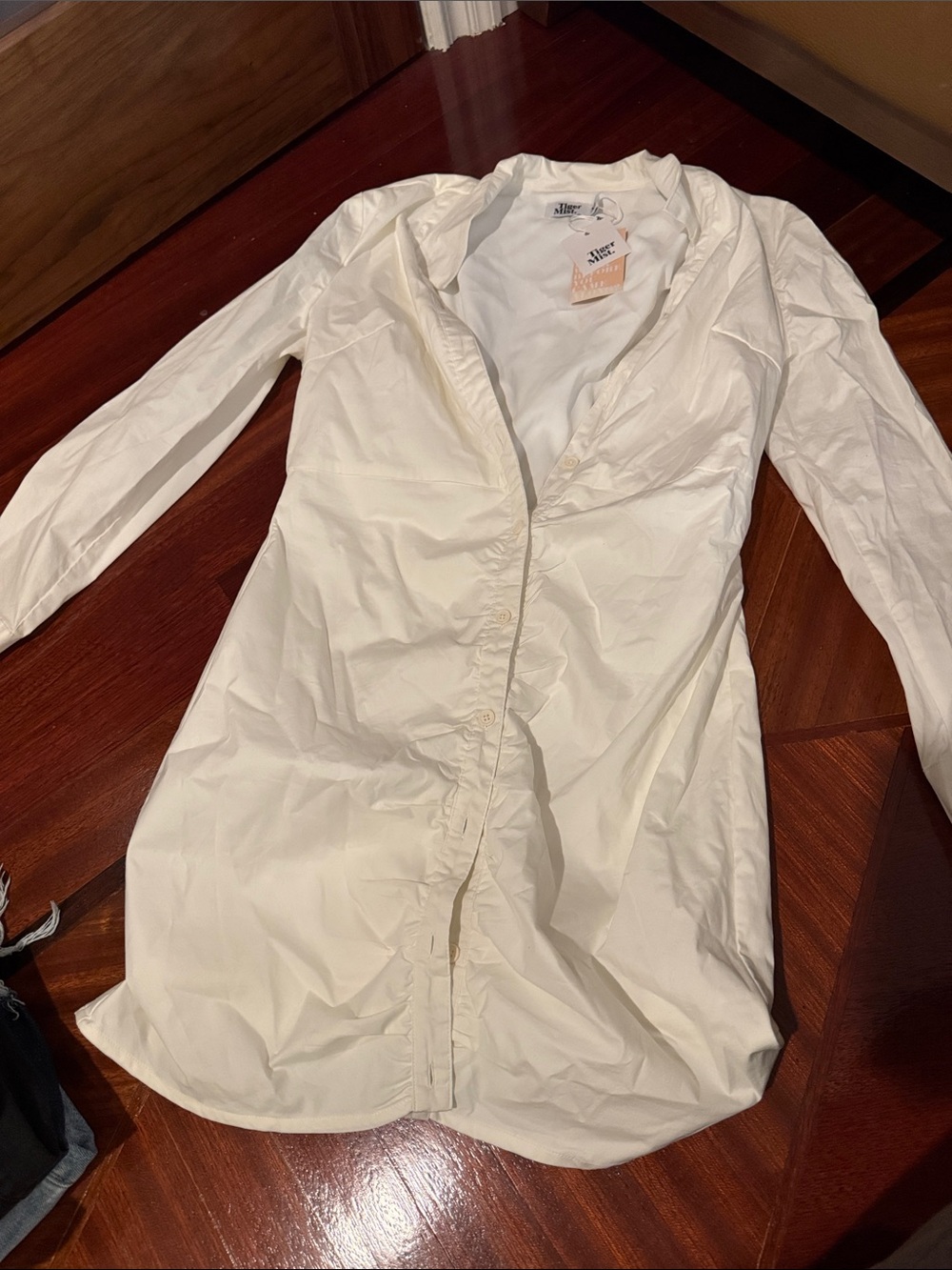 Tiger Mist White Long Sleeve Dress